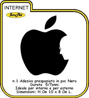 Adesivi apple mela con steve - apple,