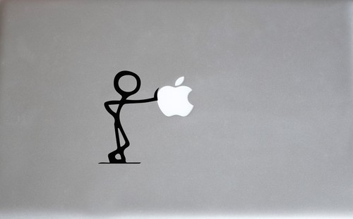 Stick figure pendente apple - figure,